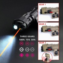 Metal MWL Red/Green/Blue Indicator Powerful Laser Dot IR Indicator Sight with M300A/M600C Flashlight & Pressure Button Switch