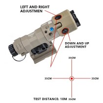 Metal MWL Red/Green/Blue Indicator Powerful Laser Dot IR Indicator Sight with M300A/M600C Flashlight & Pressure Switch，Tan