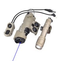 Nylon MWL Red/Green/Blue Indicator Powerful Laser Dot IR Indicator Sight with M300A/M600C Flashlight & Pressure Switch，Tan