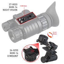 PVS-14 Night Vision Goggles Mount，NVM-14 NVG Mount，J Arm Dovetail Aluminum Mount Accessories