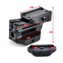 Variable Adjustable Height Optic Red Dot Sight Mount，Optic Mount Plate + Slider + 1.93" Riser + Rail Base Mount Combo