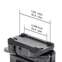 Variable Adjustable Height Optic Red Dot Sight Mount，Optic Mount Plate + Slider + 1.93" Riser + Rail Base Mount Combo