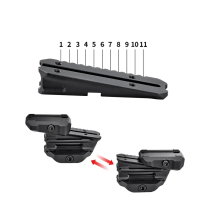 Variable Adjustable Height Optic Red Dot Sight Mount，Optic Mount Plate + Slider + 1.93" Riser + Rail Base Mount Combo