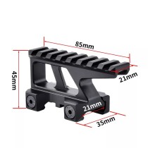 2.91" Optics Red Dot Sight Riser Mount for Original or Replica Series Red Dot Sight Etc，for 20mm Rail