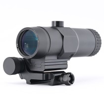 3X Magnifier with Side Filp Up Mount & Lens Protection Cover，Hard Coat Anodized Aluminum，Multi Coated Glass