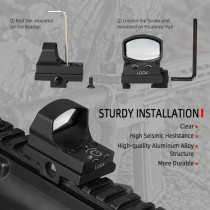 Tactical 3.5MOA Red Dot Reflex Sight With 3 Type Mount Combo，Optical Holographic Sight，Waterproof