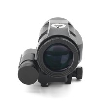 3X Magnifier with 90° Push-Button Flip-To-Side Mount & Riser Plate & Rubber Len Cover for Red Dot Holographic Sight