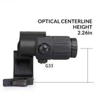 Tactical FTC Magnifier Mount With FAST QD Lever 2.26” Optical Centerline Height，For G30，G23，G33，G43，G45，Micro 3X，Micro 6X Etc