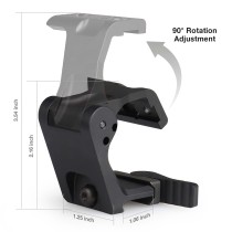 Tactical FTC Magnifier Mount With FAST QD Lever 2.26” Optical Centerline Height，For G30，G23，G33，G43，G45，Micro 3X，Micro 6X Etc