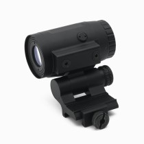 Tactical 3X Magnifier Sight with 90°/180° Push-Button Flip-To-Side Magnifier Mount，CNC Aluminium