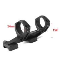 Tactical 1.54" Height 34mm Tube Optic Scope Mount，Super Precision，For 20mm Rail，Aluminum