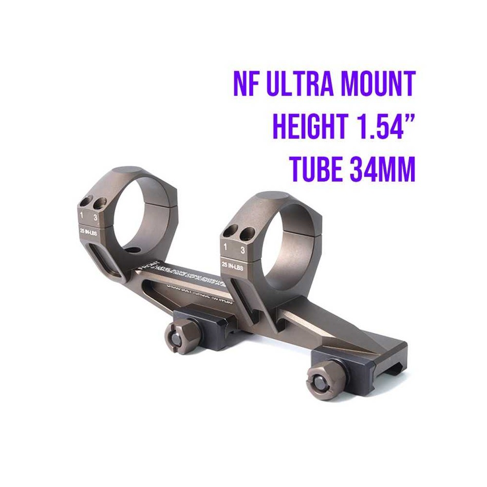 Tactical 1.54" Height 34mm Tube Optic Scope Mount，Super Precision，For 20mm Rail，Aluminum