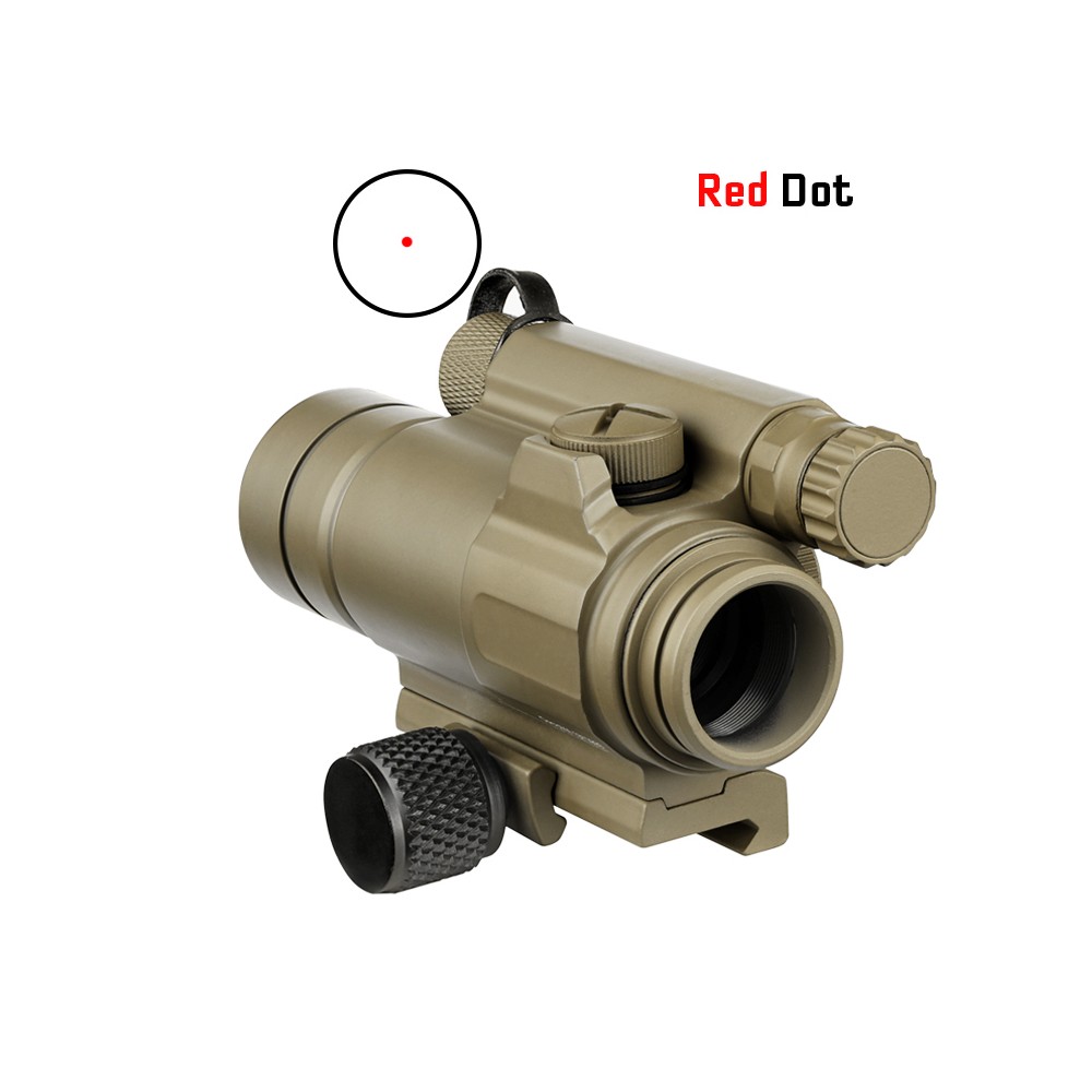 Tactical 2MOA Red Dot Reflex Sight，Optical Holographic Sight，5 Levels of Brightness Adjustment