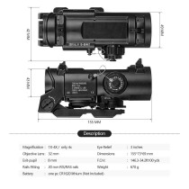 SpecterDR 1-4X Scope (Gen 3)，Optical Reticle Sight，Holographic Reflection Sight，With Quick-Release，Top Emergency Sight