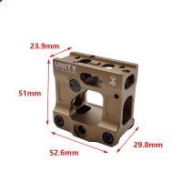 Unity 2.26" Red Dot Riser Mount Scope Riser Picatinny Rail Riser Mount 2 Inch Height for T1 T2 Optic Sight