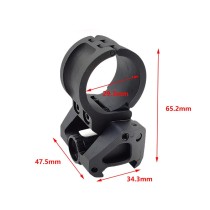 LEP Style 1.57"/1.93" Height 30mm Tube Flip-To-Side Magnifier Scope Mount QD Quick Release Base Heighten Riser Adapter