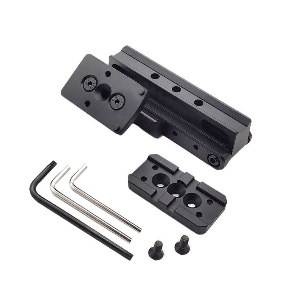 Tactical AR15 Mount for ACOG VCOG with Optic Base and Adapter Plate Set with Red Dot Printing