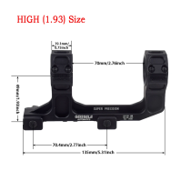 Super Precision G Style 1.93" Optical Center Height Scope Mount，30mm Scope Ring Diameter