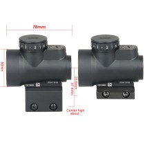 1x25 Reflex Red Dot Sight perfect replica 2moa WITH RISER MOUNT