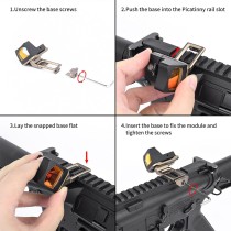 45 Degree Oblique Offset Mount Bracket，Multifunction Side Mounting Base，for T Series Red Dot Sight